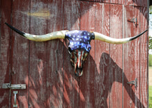 Load image into Gallery viewer, 58" American Flag dipped Longhorn