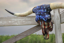 Load image into Gallery viewer, 58" American Flag dipped Longhorn