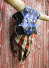 Load image into Gallery viewer, 58" American Flag dipped Longhorn