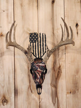 Load image into Gallery viewer, Tattered American Flag skull hanger
