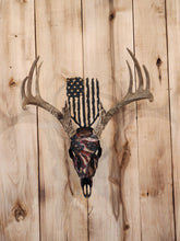 Load image into Gallery viewer, Tattered American Flag skull hanger
